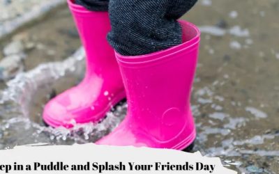 Life is Short…Let’s Have Fun…National Step in a Puddle and Splash Your Friends Day