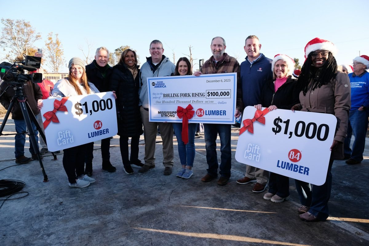 84 Lumber Donates $100,000 on 'Good Morning America' to Help Rebuild ...
